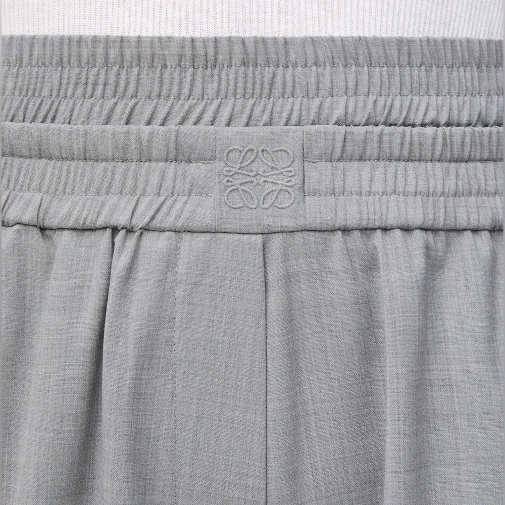 NEW WITH TAG! Loewe Wool Cropped Trouser Grey